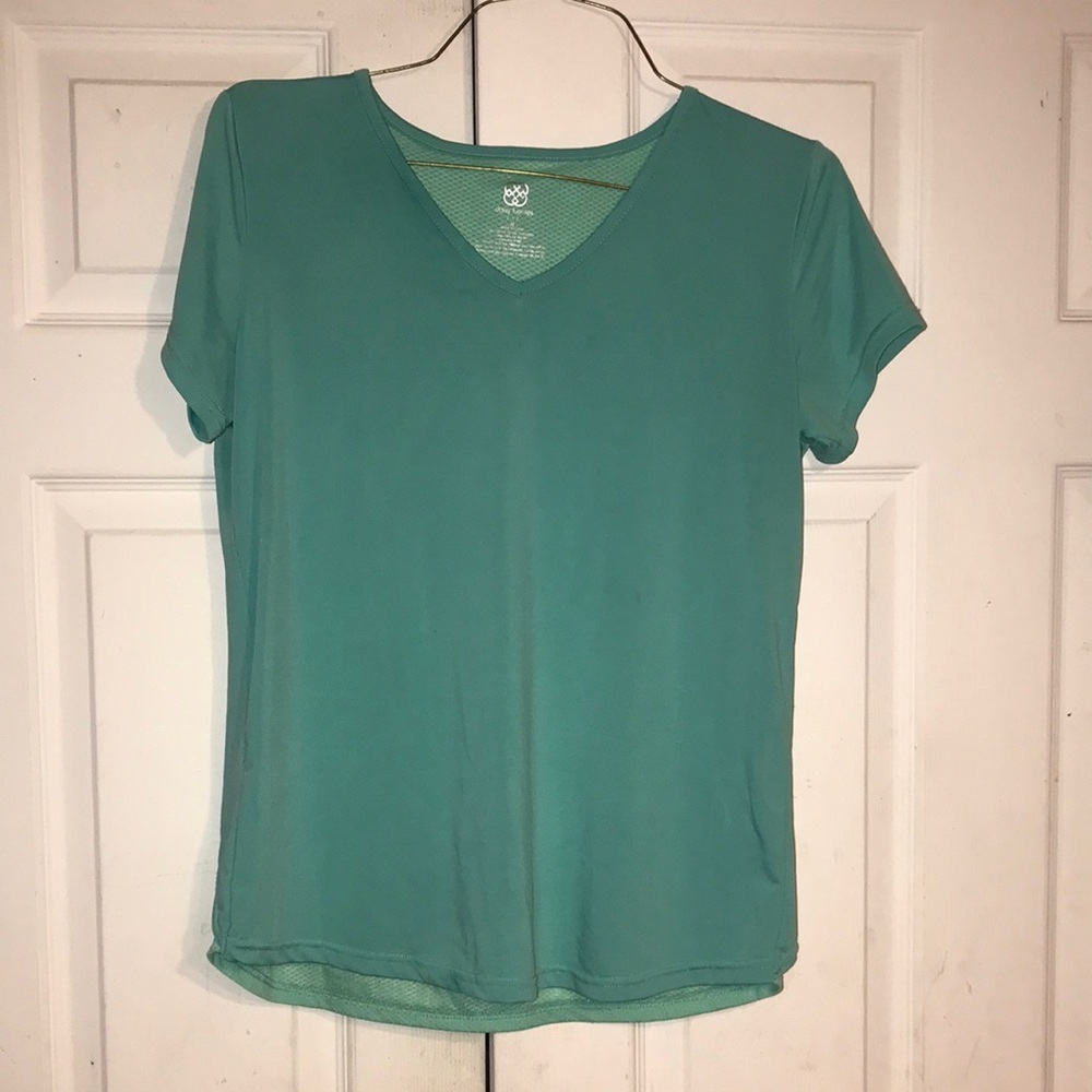 Women's Teal V-Neck Active Top